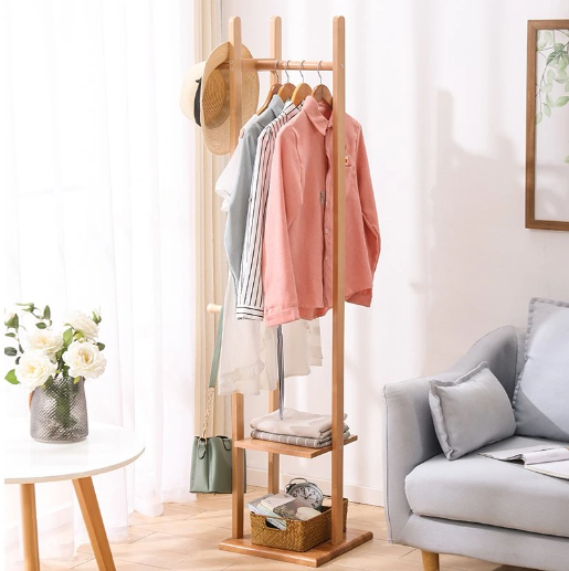 Wooden Clothes Hanger Stand | Minimalist Coat, Hat Hanger