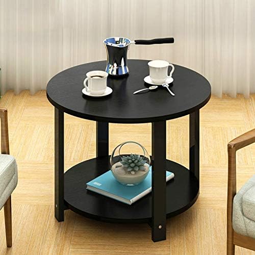 Minimalist Wooden Coffee Table Round Tea Table for Living Room
