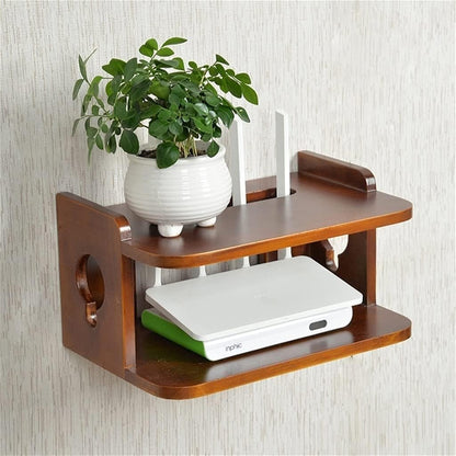 Wooden Wall Hanging Router Shelf For Office & Home