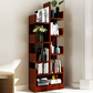 6 Tier L-Shaped Wooden Bookshelf
