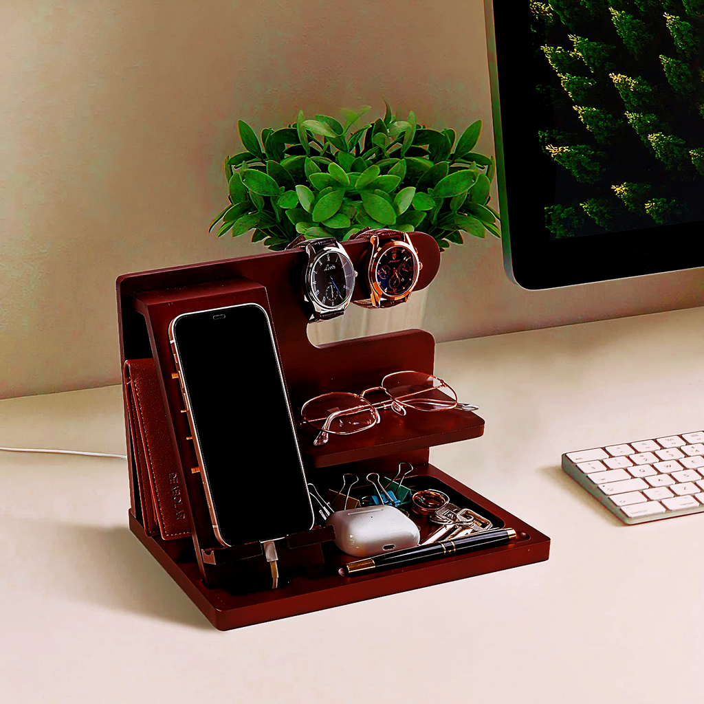Phone Docking Station / Key Holder / Wallet Stand / Watch Organizer