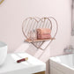 Exclusive Heart Shaped Wall Mounted Wall Shelf | Metal Heart Design Small Storage Shelf for Bedroom, Kitchen, Bathroom