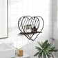 Exclusive Heart Shaped Wall Mounted Wall Shelf | Metal Heart Design Small Storage Shelf for Bedroom, Kitchen, Bathroom