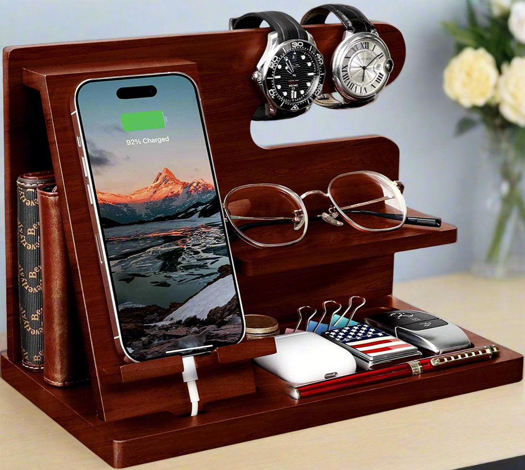 Phone Docking Station / Key Holder / Wallet Stand / Watch Organizer