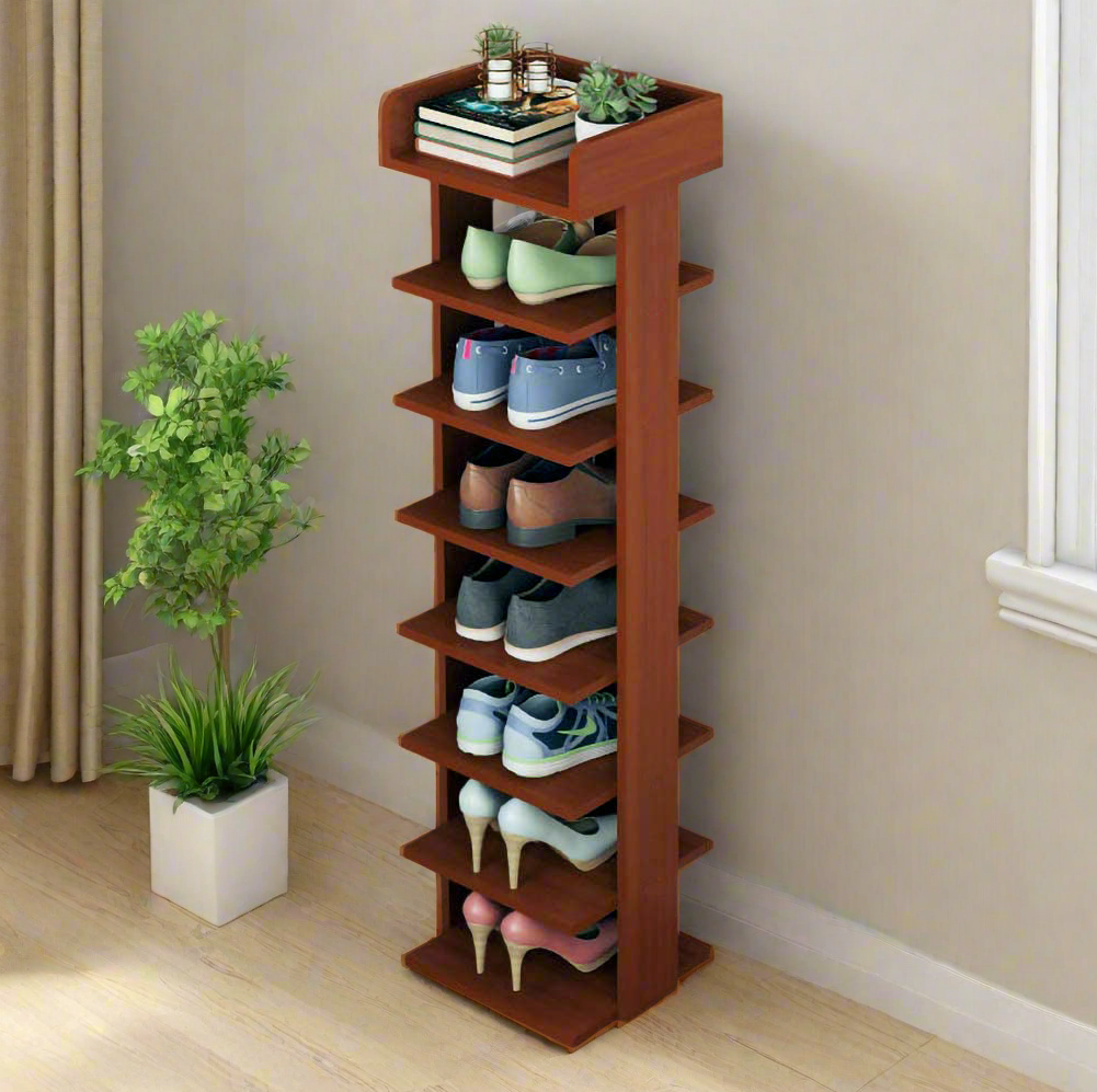 Modern Shoe Rack Organizer, Space Saving Shoes Storage, Wooden Shoes R ...