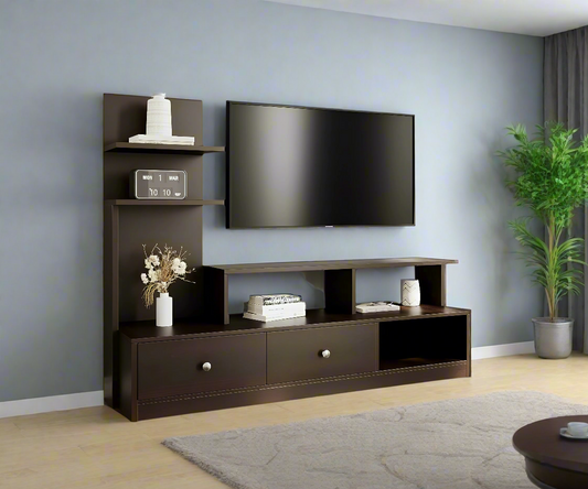 Minimalist TV Unit with Cabinet | Wooden TV Console | TV Stand with Cabinet