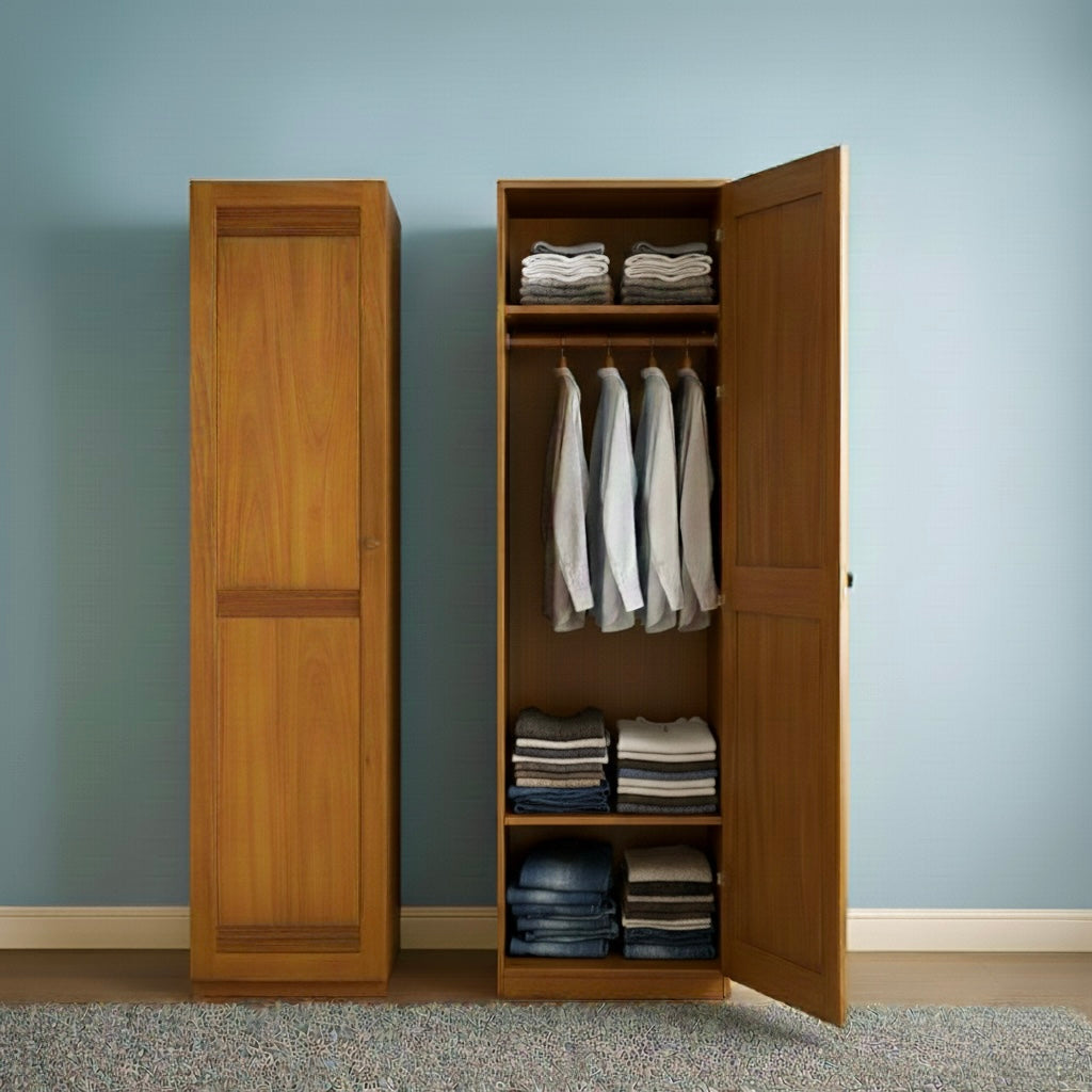 Minimalist Single Door Wardrobe | Wooden Single Door Almirah