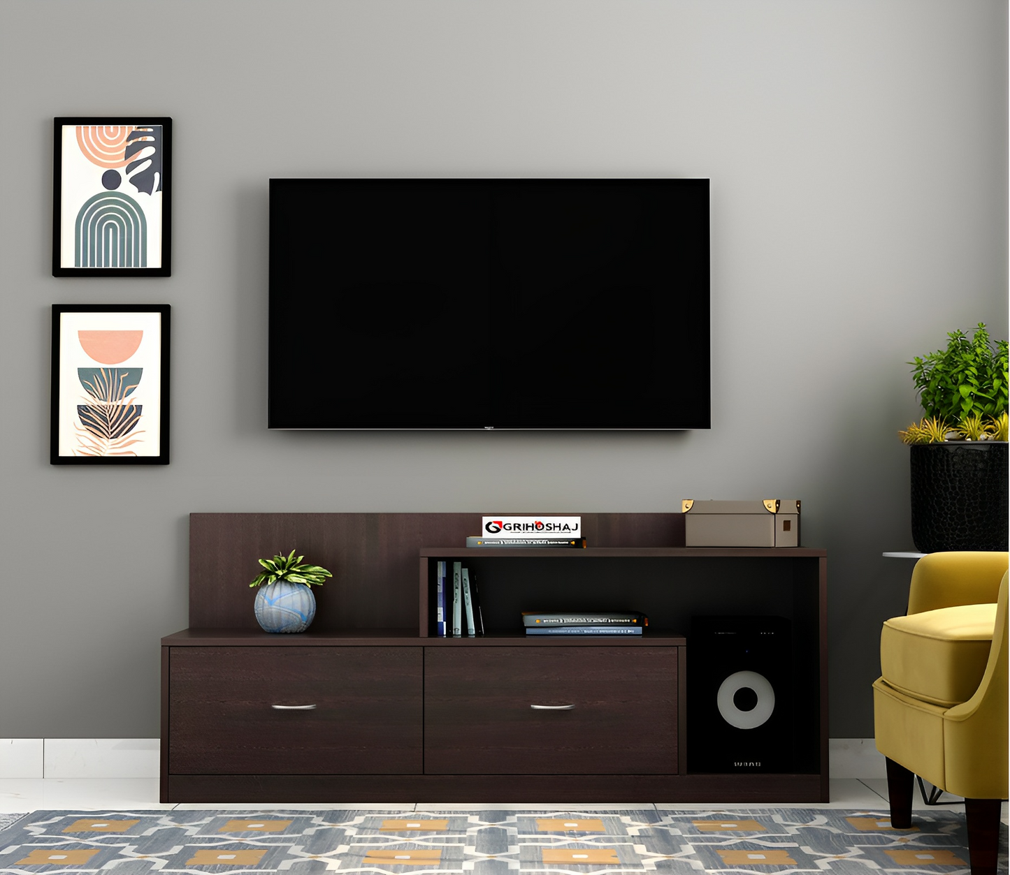 Elegant TV Cabinet | Wooden Media Console