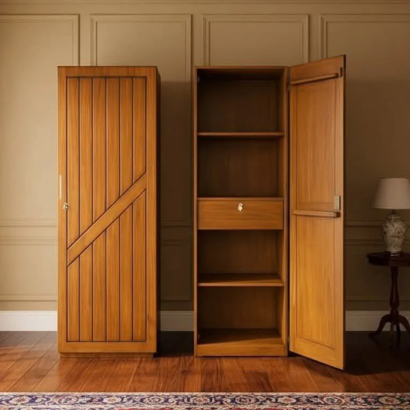 Wooden Single Door Almira | Single Door Wardrobe