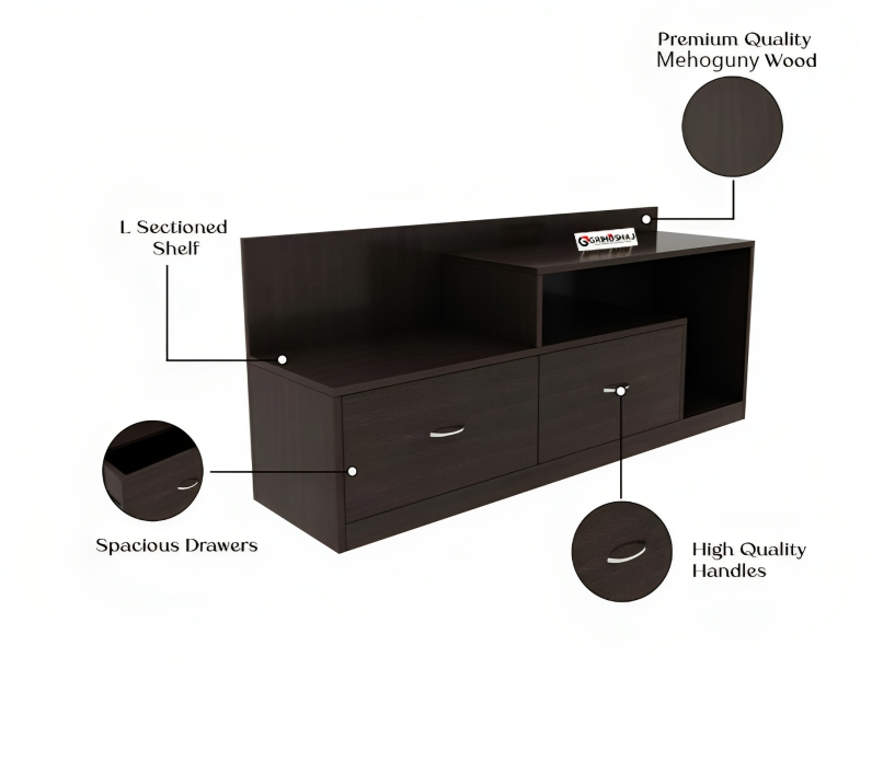 Elegant TV Cabinet | Wooden Media Console