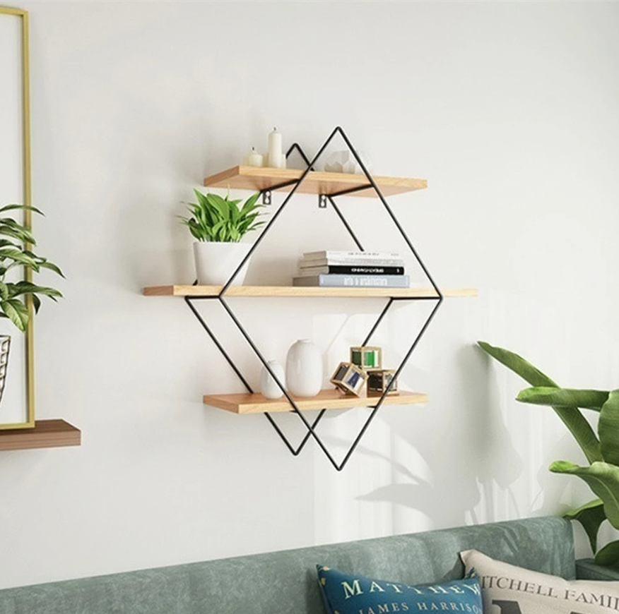 Minimalistic 3-Layers Wall Hanging Wall shelf for Bedroom, Living Room, Bathroom, Kitchen, Office and More