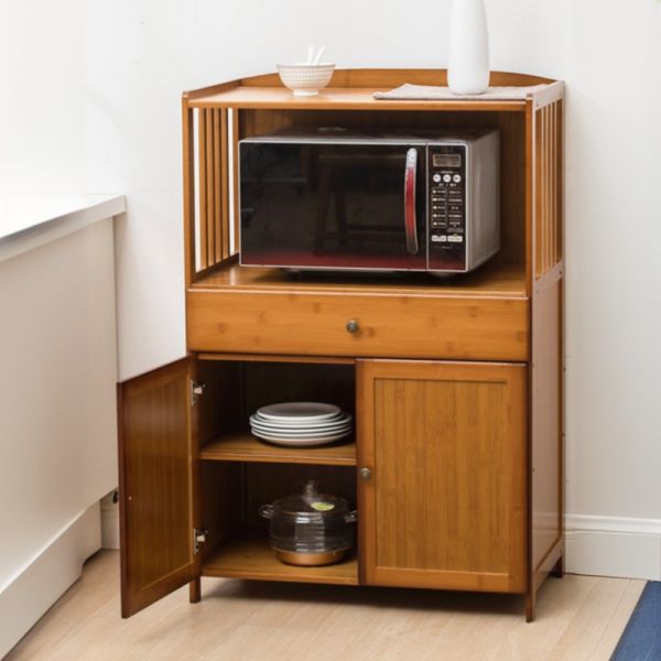 2-Shelf Server with Microwave Organizer, Culinary Equipment Storage, Ground Design