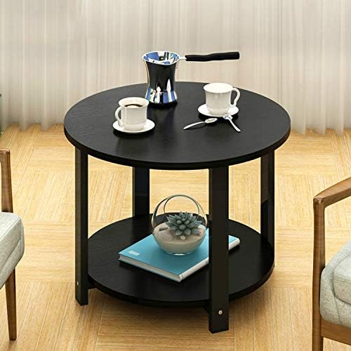 Minimalist Wooden Coffee Table | Round Tea Table for Living Room, Bedroom, Office