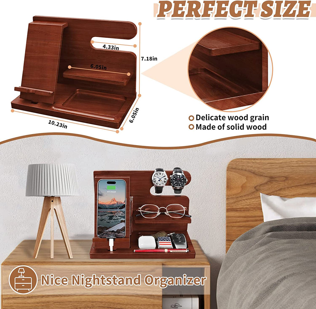 Phone Docking Station / Key Holder / Wallet Stand / Watch Organizer