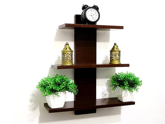 Wooden Wall Shelf for Home Decor Items, Living Room and Bedroom | Dime Store Wall Shelves