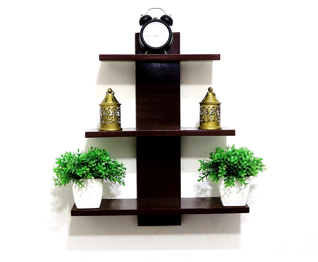 Wooden Wall Shelf for Home Decor Items, Living Room and Bedroom | Dime Store Wall Shelves