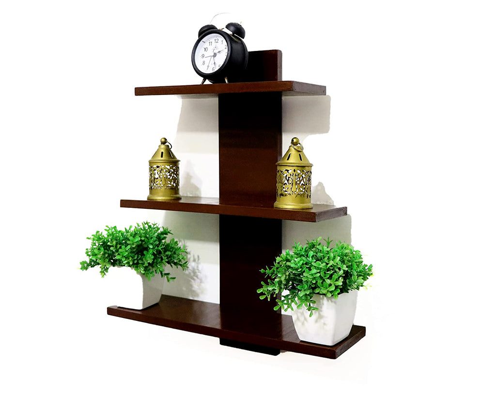Wooden Wall Shelf for Home Decor Items, Living Room and Bedroom | Dime Store Wall Shelves