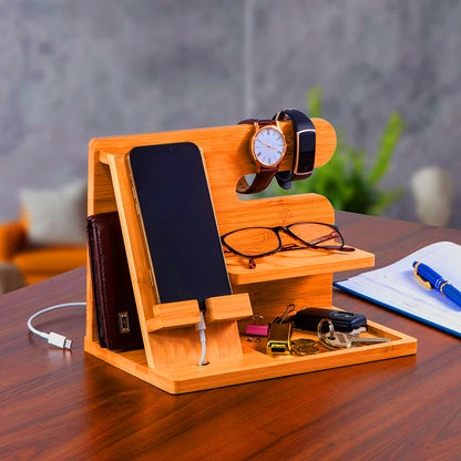 Phone Docking Station / Key Holder / Wallet Stand / Watch Organizer