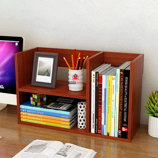 Wooden Bookshelf for Office Desk