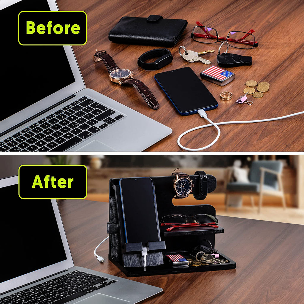 Phone Docking Station / Key Holder / Wallet Stand / Watch Organizer