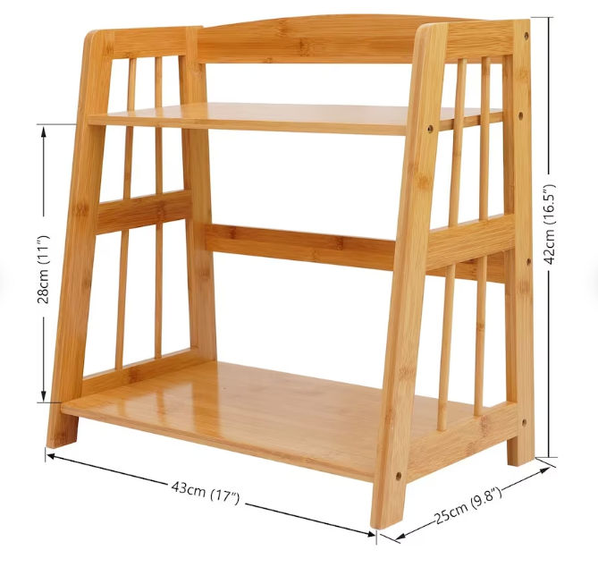 Wooden Desk Storage Organizer, Kitchen Spice Rack, Plant Stand Rack Bathroom Storage Tower, Display Shelf Multipurpose Bookshelf for Office