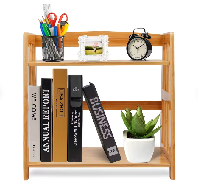 Wooden Desk Storage Organizer, Kitchen Spice Rack, Plant Stand Rack Bathroom Storage Tower, Display Shelf Multipurpose Bookshelf for Office
