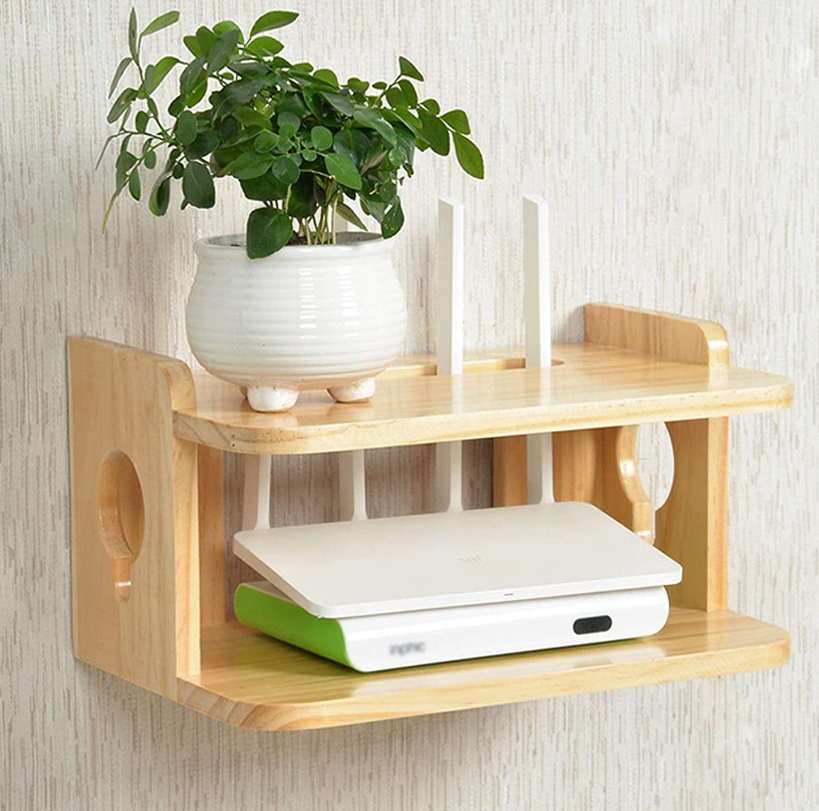 Wooden Wall Hanging Router Shelf For Office & Home – GrihoShaj.com