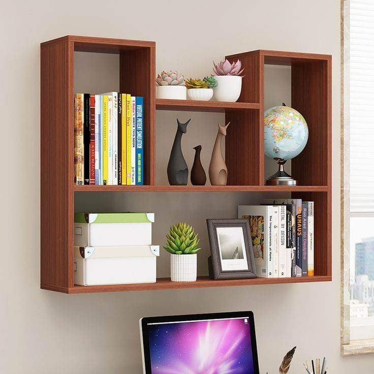 Modern wooden wall mount bookcase / Wall shelf
