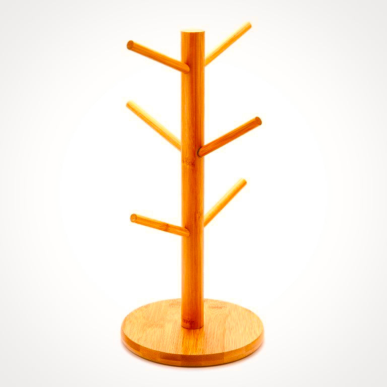 Tree Shape Wood Mug Stand Holder