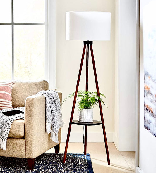 Wooden Trypod Floor Lamp for Bedroom , Living Room